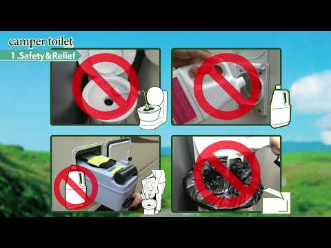キャンパートイレ15枚入使用方法動画　キャンピングカーライフを変えるcampre toilet !使い方は簡単、袋を広げトイレに取り付けるだけ。
